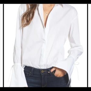 Something Navy white button down